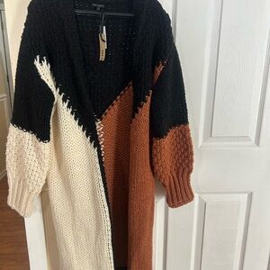 Coco + Carmen Tri-Color Knit Cardigan